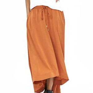 Blush pink high low skirt from Banana Republic